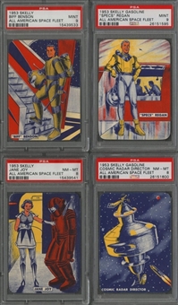 1953 UO67 Skelly Oil "All American Space Fleet" Complete Set (24) -#5 on the PSA Set Registry!